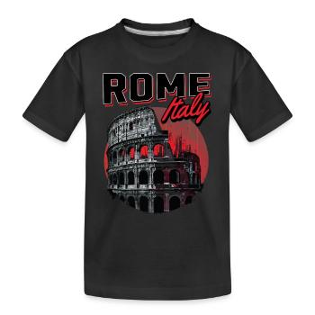 Colisée, Rome, Italie, Ville, Horizon, Art - T-shirt bio Premium Enfant - noir - Devant