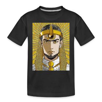 Ägyptischer Pharao - Kinder Premium Bio T-Shirt - Schwarz - Vorne