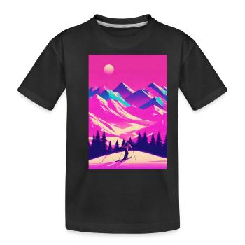 Ski - T-shirt bio Premium Enfant - noir - Devant