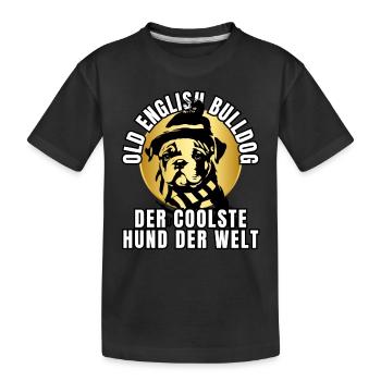 VIEUX BOULEDOGUE ANGLAIS CHIEN CHIENS - T-shirt bio Premium Enfant - noir - Devant