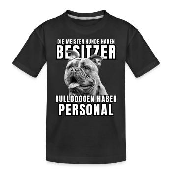 Les bouledogues ont des chiens de bouledogue personnels - T-shirt bio Premium Enfant - noir - Devant