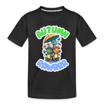 AUTUMN RAWRRR - Kids' Premium Organic T-Shirt - black - Front
