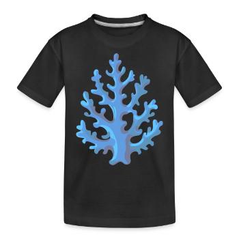 Corail en bleu - T-shirt bio Premium Enfant - noir - Devant