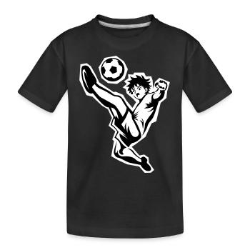 Manga Soccer Player - Kids' Premium Organic T-Shirt - black - Front