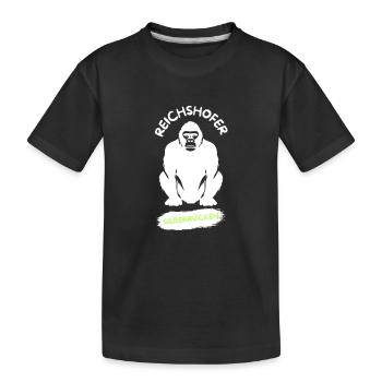 Reichshofer Silberrücken weiß - Kinder Premium Bio T-Shirt - Schwarz - Vorne