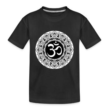 OM Zeichen - Kinder Premium Bio T-Shirt - Schwarz - Vorne