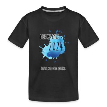 Dreckspatz 2024 - Sauber können Andere. - Kinder Premium Bio T-Shirt - Schwarz - Vorne