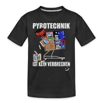 La pyrotechnie n’est pas un crime - T-shirt bio Premium Enfant - noir - Devant