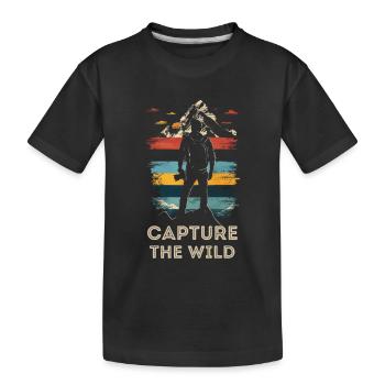 Fotografie Naturfotografie Tierfotografie - Kinder Premium Bio T-Shirt - Schwarz - Vorne