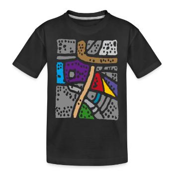 Colors Abstract - Carpet - Kids' Premium Organic T-Shirt - black - Front