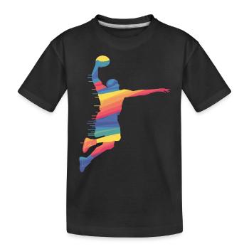 Art abstrait coloré de la dunk de basket-ball - T-shirt bio Premium Enfant - noir - Devant
