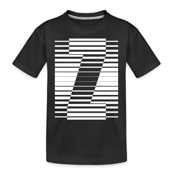 INITIAL Z - Kids' Premium Organic T-Shirt - black - Front
