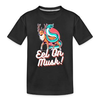 Drôle de jeu de mots - Eal On Musk - T-shirt bio Premium Enfant - noir - Devant