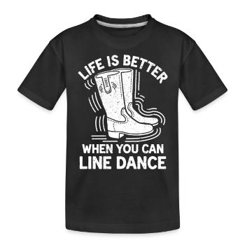 Western-style dancing - Kids' Premium Organic T-Shirt - black - Front