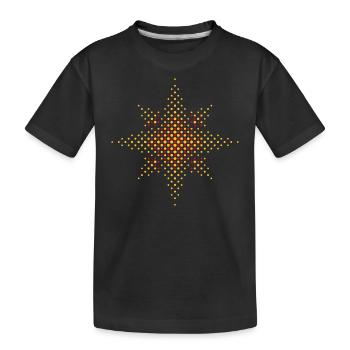 Étoile de l’Avent / Poinsettia (Points d’étoile / Or) - T-shirt bio Premium Enfant - noir - Devant