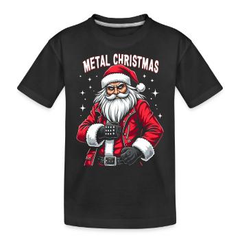 Weihnachts-Metal - Santa's Riff - Kinder Premium Bio T-Shirt - Schwarz - Vorne