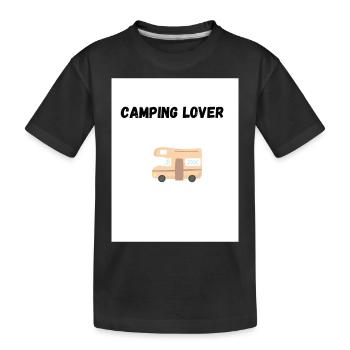 I love Camping - Kinder Premium Bio T-Shirt - Schwarz - Vorne