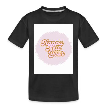 Rose Logo de bonne année - T-shirt bio Premium Enfant - noir - Devant