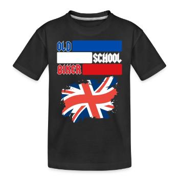 OLD SCHOOL BIKER UK - Kinder Premium Bio T-Shirt - Schwarz - Vorne