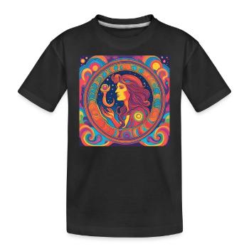 Vierge Astro Cadeau d’anniversaire - T-shirt bio Premium Enfant - noir - Devant