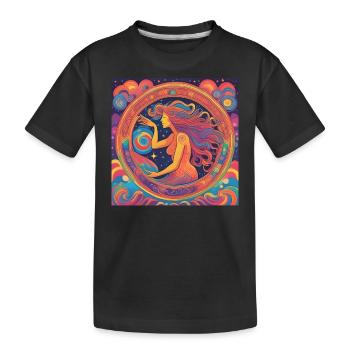 Cadeau de célébration d’anniversaire Vierge - T-shirt bio Premium Enfant - noir - Devant