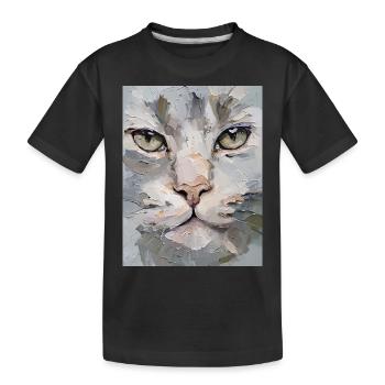 Lynx Painting Oil Paints Gift - Kids' Premium Organic T-Shirt - black - Front