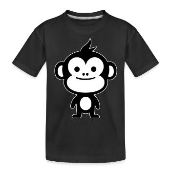 Simple Monkey - Kids' Premium Organic T-Shirt - black - Front