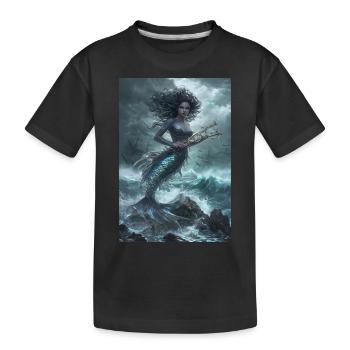 Sirène Mythologie Mer Cadeau - T-shirt bio Premium Enfant - noir - Devant
