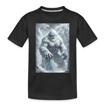 Yeti Legende Mythos Geschenk - Kinder Premium Bio T-Shirt - Schwarz - Vorne