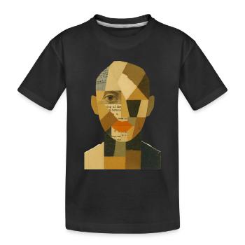 Visage Abstrait - T-shirt bio Premium Enfant - noir - Devant