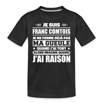 Franc comtois I don't shut my mouth frank comté - Kids' Premium Organic T-Shirt - black - Front