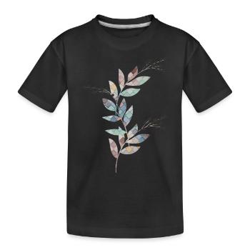 Kollorische Pflanze - Kinder Premium Bio T-Shirt - Schwarz - Vorne