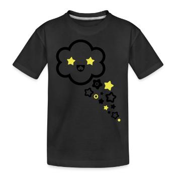 star - Kinder Premium Bio T-Shirt - Schwarz - Vorne