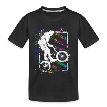 BMX Vélo / BMX Bike / BMX Freestyle - T-shirt bio Premium Enfant - noir - Devant