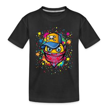 Masque et graffitis - T-shirt bio Premium Enfant - noir - Devant