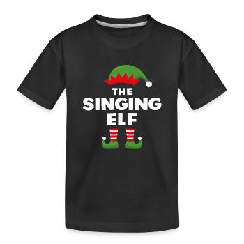 Die singende Elfe - Kinder Premium Bio T-Shirt - Schwarz - Vorne