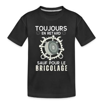 Toujours en re sauf pour le bricolage 1 - T-shirt bio Premium Enfant - noir - Devant