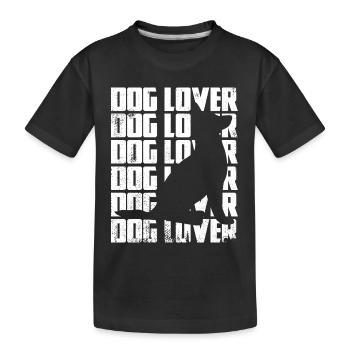 Lustiger Hundeliebhaber - Kinder Premium Bio T-Shirt - Schwarz - Vorne