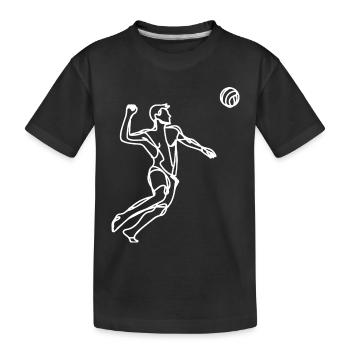 Croquis de beach-volley - T-shirt bio Premium Enfant - noir - Devant