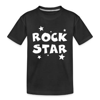 Rock Star - Kinder Premium Bio T-Shirt - Schwarz - Vorne