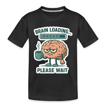 Belastung des Gehirns - Kinder Premium Bio T-Shirt - Schwarz - Vorne