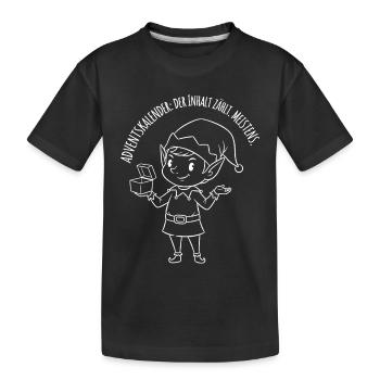 Calendrier de l’Avent : Le contenu compte. Surtout! - T-shirt bio Premium Enfant - noir - Devant