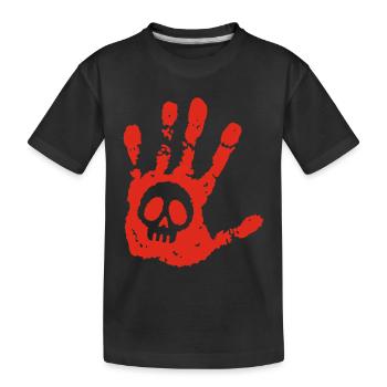 Crâne et empreinte sanglante - T-shirt bio Premium Enfant - noir - Devant
