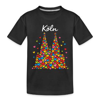 Cologne Carnival Alaaf Confetti Gift - Kids' Premium Organic T-Shirt - black - Front