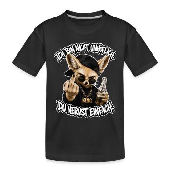 Du nervst einfach - Kinder Premium Bio T-Shirt - Schwarz - Vorne