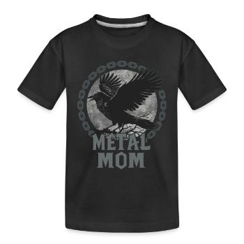 Metal Mom Corbeau Cadeau Heavy Metal Femme - T-shirt bio Premium Enfant - noir - Devant