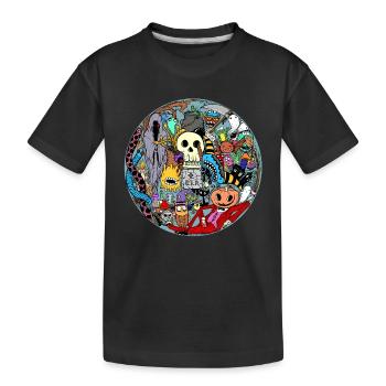 T-shirt d’Halloween - T-shirt bio Premium Enfant - noir - Devant