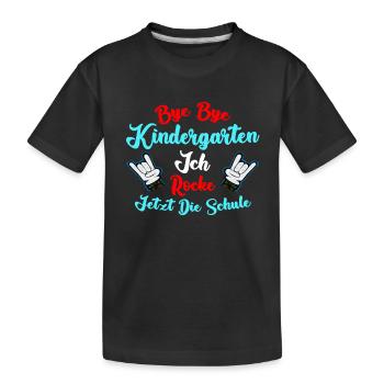 Kindergarten - Schule - Kinder Premium Bio T-Shirt - Schwarz - Vorne