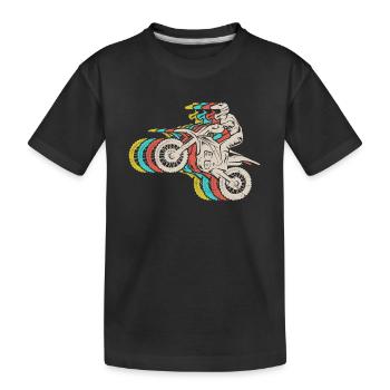 Moto Dirtbike Biker Vintage Boys Motocross - T-shirt bio Premium Enfant - noir - Devant