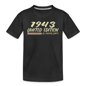 1943 Geburtstag Geschenkidee 1943 - Kinder Premium Bio T-Shirt - Schwarz - Vorne